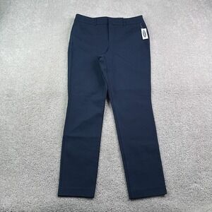 NEW Old Navy Pants Womens 6 Navy Blue Pixie High Rise Stretch Trousers NWT